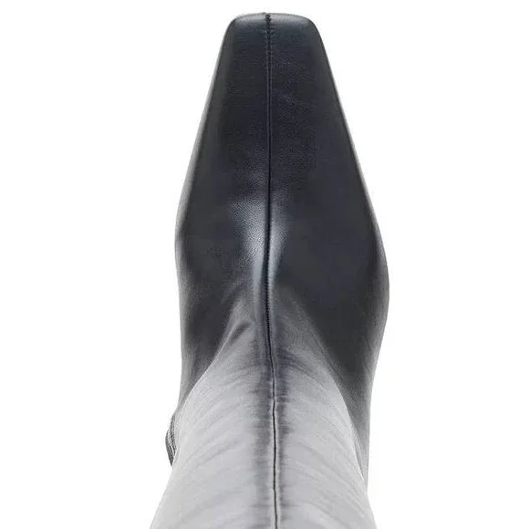 Madden Girl Voyage Knee High Square Toe Dress Boots Black 6M Polyurethane $99 NW - Picture 4 of 13